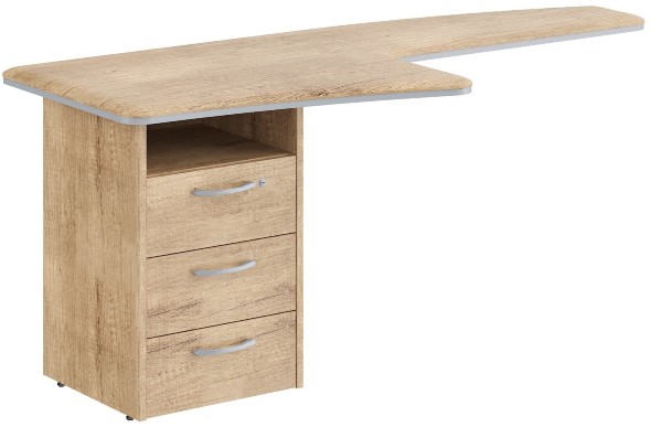 Брифинг-приставка с тумбой DB 1880(L) Дуб Каньон 1800х800х750