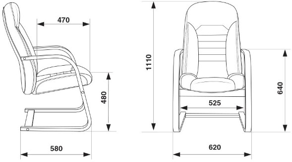 Кресло Бюрократ T-9923WALNUT-AV