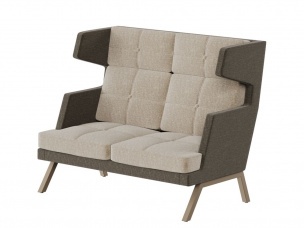 Алдо Диван двухместный высокий с декором из пуговиц ALDB-02 1430*960*1180