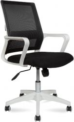 Кресло офисное Бит LB чёрная ткань/белый пластик