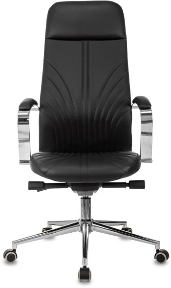 Кресло руководителя Бюрократ CH-610SL-Lux черный эко.кожа крестов. металл хром