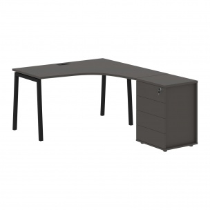 Стол эргономичный с тумбой ELCET 1318(R) 1360х1880х750 EDIS