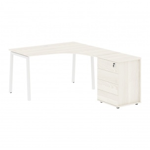 Стол эргономичный с тумбой ELCET 1318(R) 1360х1880х750 EDIS