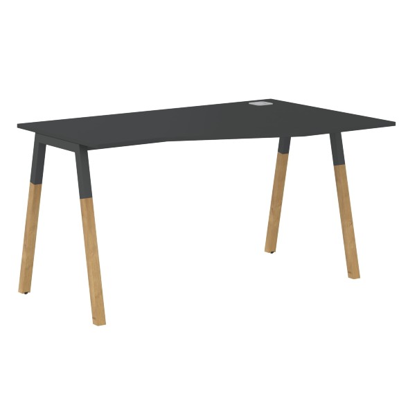 Стол FCT 1367(R) Белый Премиум/Белый-Бук 1380х900(670)х733 FORTA в Казани 