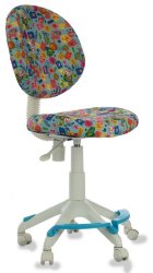Кресло детское БЮРОКРАТ KD-W6-F/MARK-LB голубой марки (пластик белый)