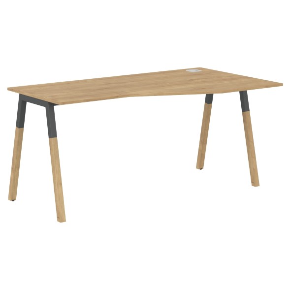 Стол FCT 1567(R) Белый Премиум/Белый-Бук 1580х900(670)х733 FORTA в Казани 