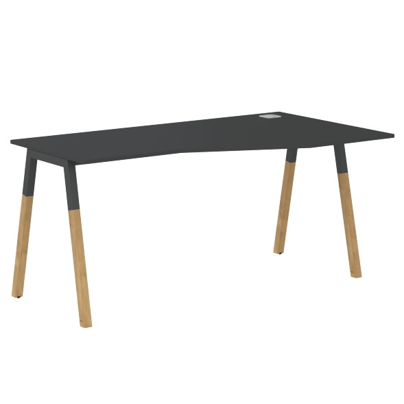 Стол FCT 1567(R) Белый Премиум/Белый-Бук 1580х900(670)х733 FORTA в Казани 