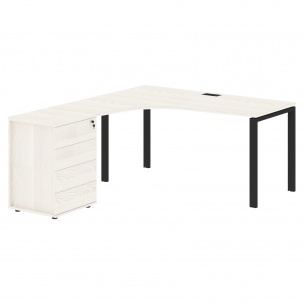 Стол эргономичный с тумбой EUCET 1518(L) 1560х1880х750 EDIS