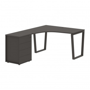 Стол эргономичный с тумбой EVCET 1318(L) 1360х1880х750 EDIS