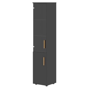Шкаф колонка комбинированая (L) с топом FHC 40.2(L) Белый премиум/Белый премиум 404х429х1983 FORTA