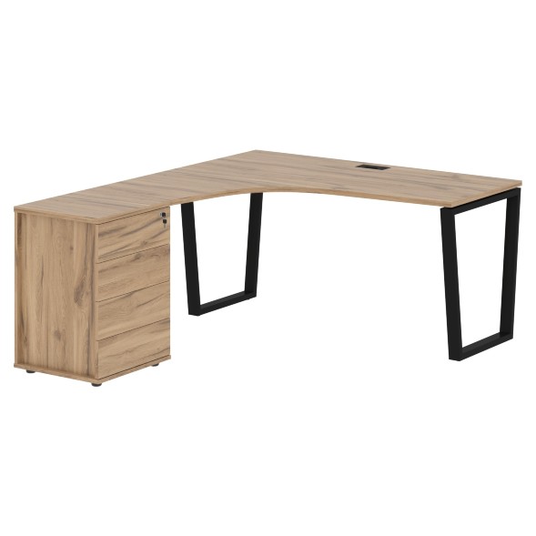 Стол эргономичный с тумбой EVCET 1518(L) 1560х1880х750 EDIS