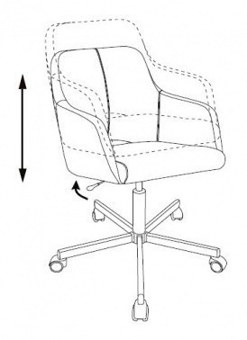 Кресло Бюрократ CH-380M черный эко.кожа крестов. металл