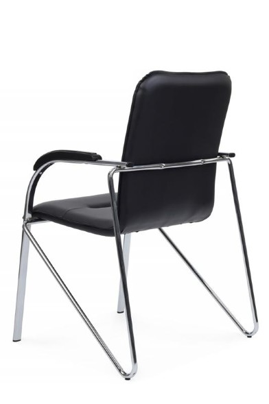 Стул Самба с пластиковыми подлокотниками SMB-03H Хром гальв