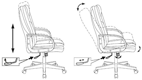 Кресло руководителя Бюрократ CH-868LT ткань