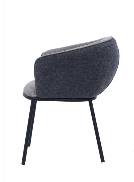 Стул Duke светло-серый/серый с черными ножками
