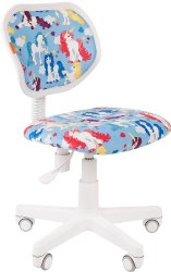 Детское кресло  CHAIRMAN KIDS 106 ЕДИНОРОГИ (белый пластик)